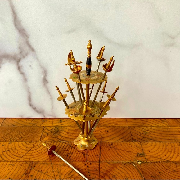 Vintage Set Cocktail Picks Spanish Swords Toledo